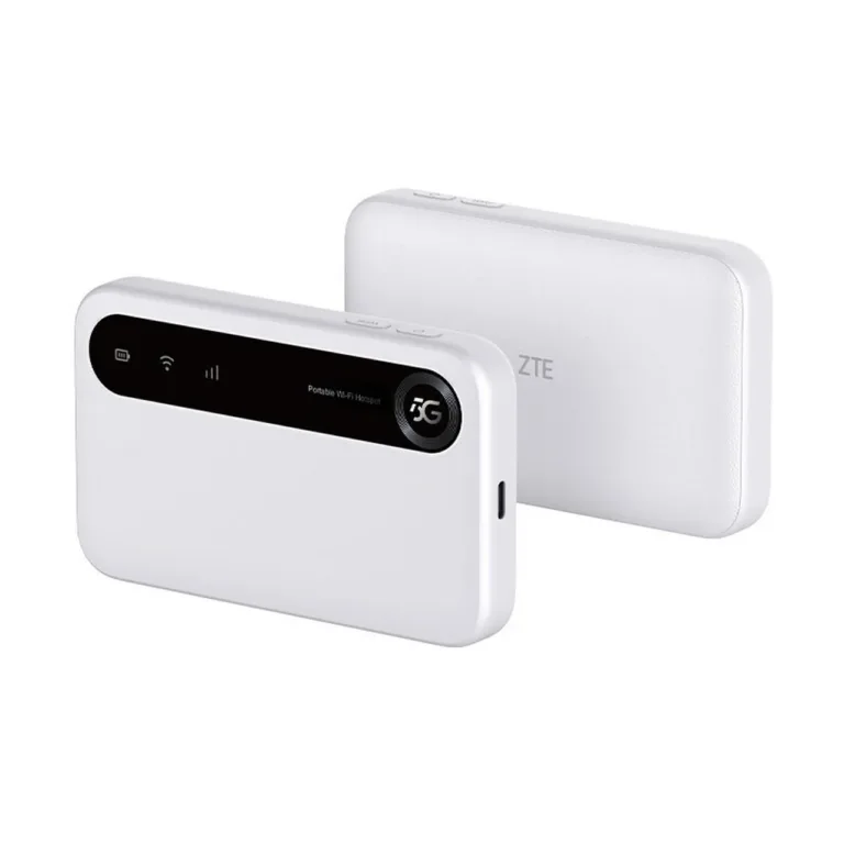 ZTE U50 5G WiFi6 valge mobiilne ruuter akuga, NanoSIM, kuni 32 seadmele, 118x72x18 mm