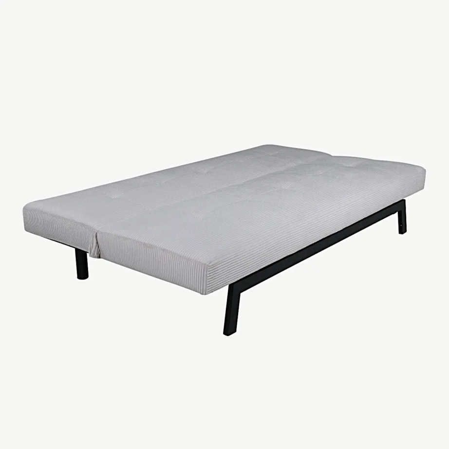 Bodil beež lahtikäiv manchesterkangast diivanvoodi mustade terasjalgadega, 15549-995 – 4