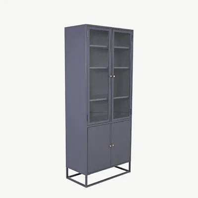 Tumehall metall vitriinkapp Bakal sarjast, klaasustega (80x41x190 cm) - 18069-205
