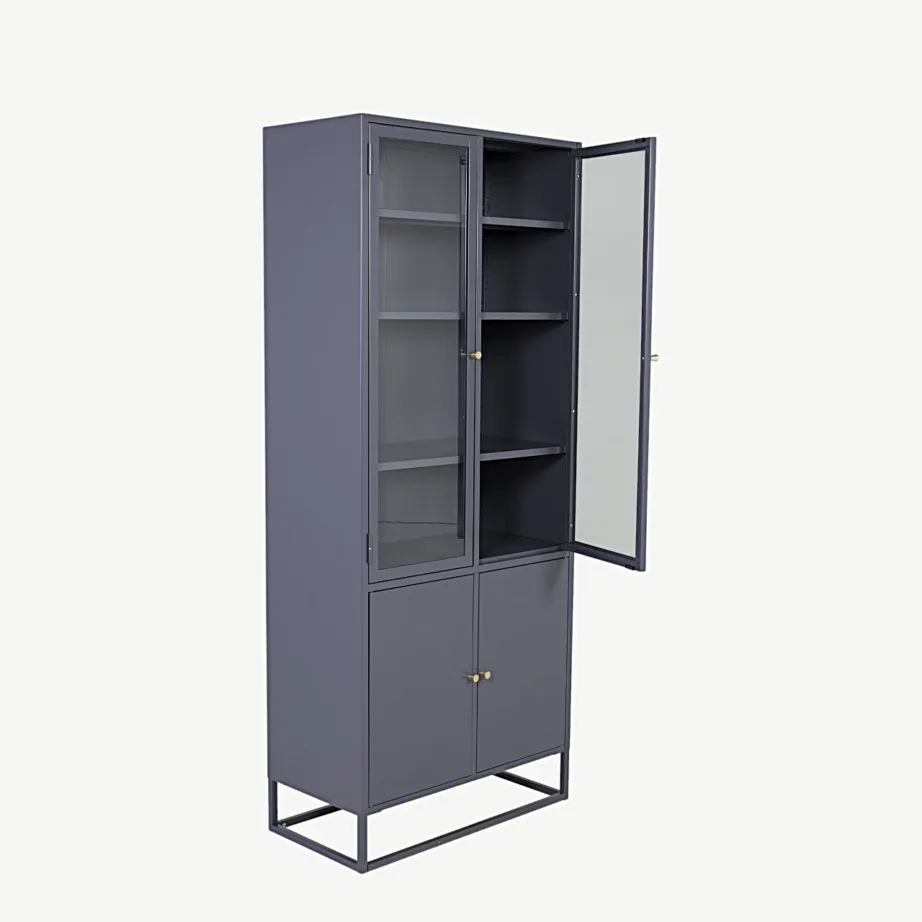 Tumehall metall vitriinkapp Bakal sarjast, klaasustega (80x41x190 cm), 18069-205 – 3