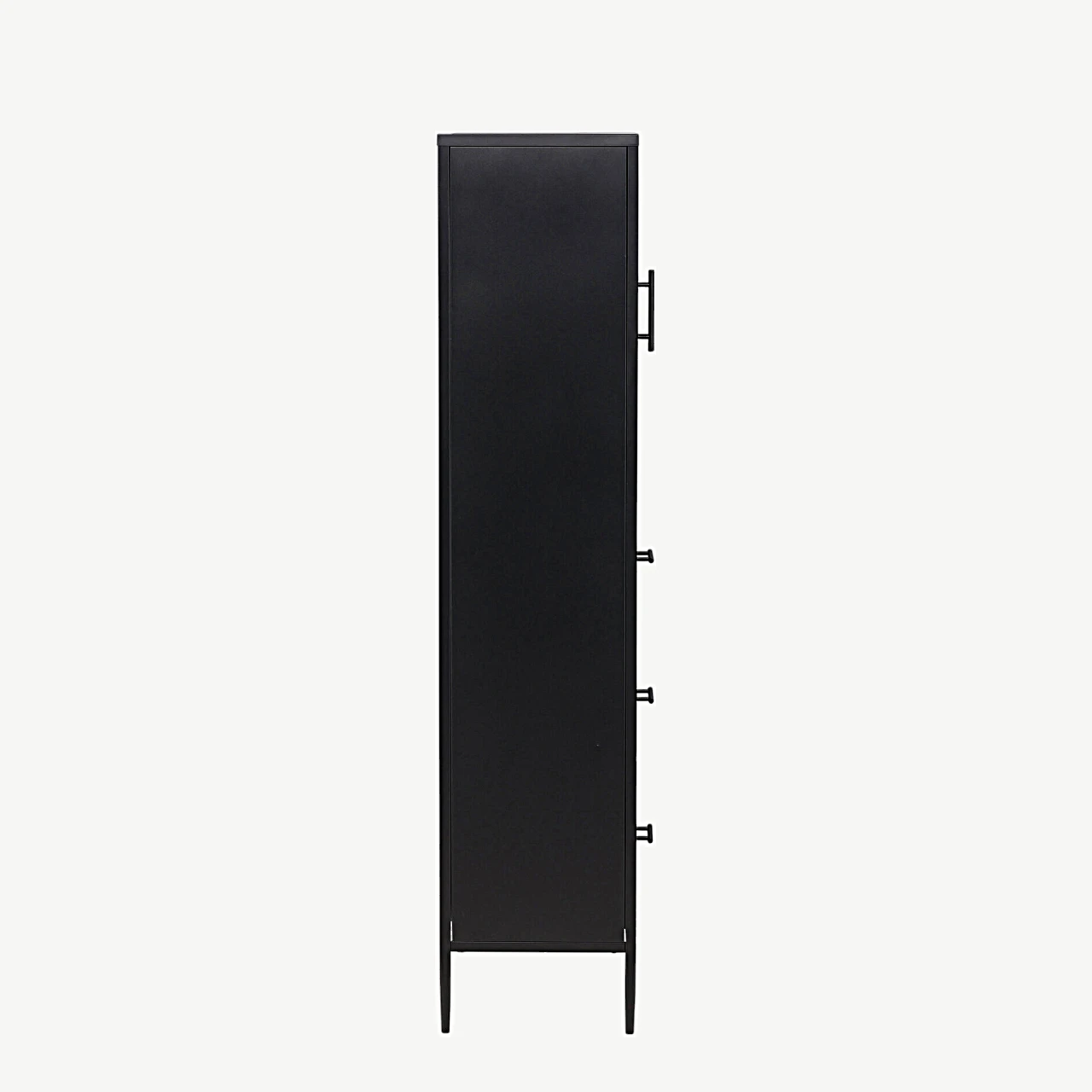 Must metallist vitriinkapp La Paz messingdetailidega (160x70 cm) - 30116-100