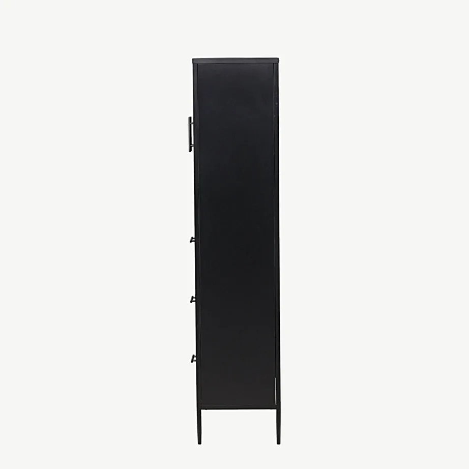 Must metallist vitriinkapp La Paz messingdetailidega (160×70 cm), 30116-100 - 7