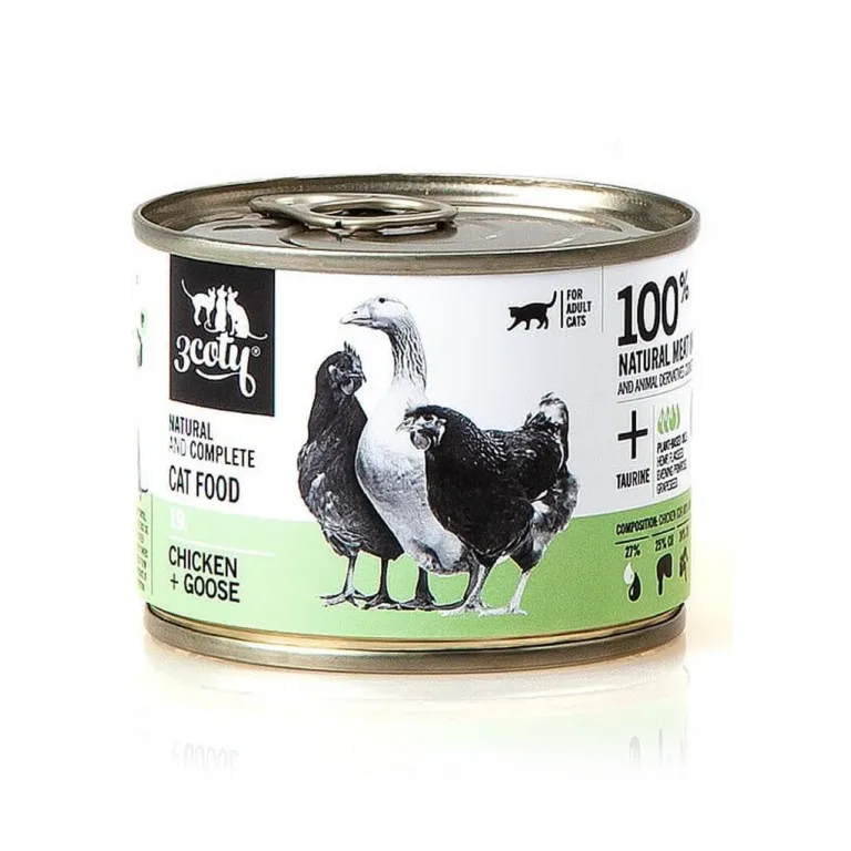 3COTY 19 kana ja hane 180g teraviljavaba märgtoit tundlikele täiskasvanud kassidele