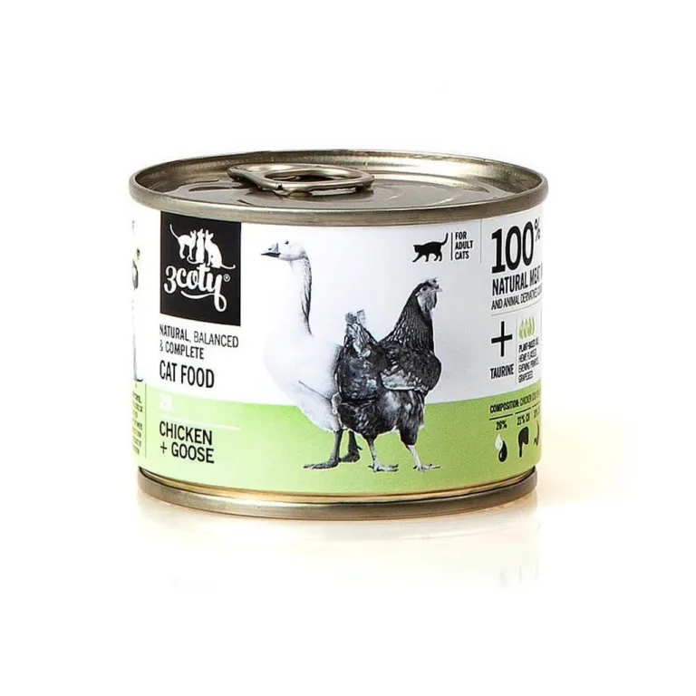 3COTY 29 180 g kana ja hane teraviljavaba märgtoit täiskasvanud kassile, allergikutele