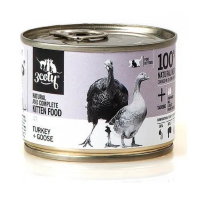 3COTY 47 180 g kalkuni- ja hanelihaga gluteenivaba märgtoit kassipoegadele