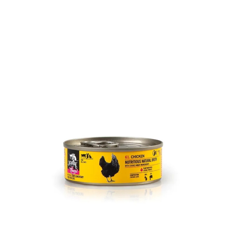 3coty Chicken Cheers! 75g kanaga täiendav märgtoit täiskasvanud kassidele, gluteeni- ja suhkruvaba