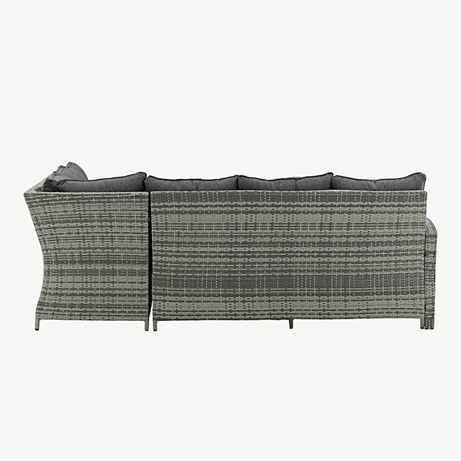 Aianurgadiivanikomplekt London hallile terrassile (hall polürotang, tumehallid padjad, WPC lauaplaat), 7310-004 – 7