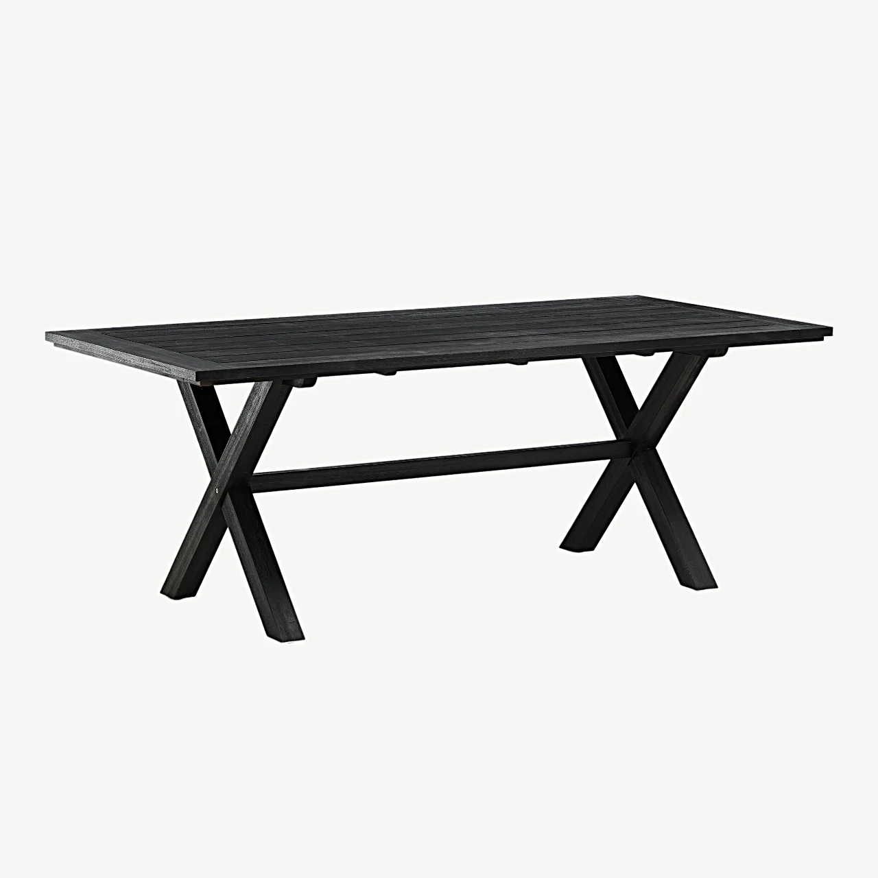 Must akatsiast ristjalgadega söögilaud Rives (200 × 100 cm) - 9553-015