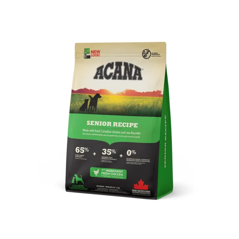 Acana Heritage Senior Dog 2 kg teraviljavaba kuivtoit kanaga eakatele koertele