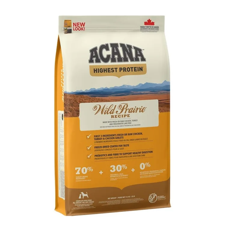 ACANA Highest Protein Wild Prairie 11,4 kg kana kuivtoit täiskasvanud koertele, teravilja- ja gluteenivaba