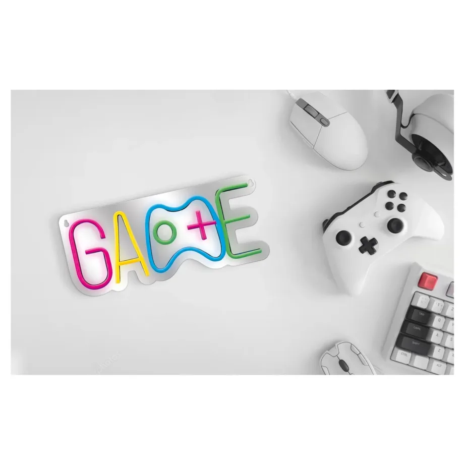 Activejet AJE-NEON GAME 300×130 mm 5W USB mitmevärviline LED seinavalgusti siseruumidesse – 3