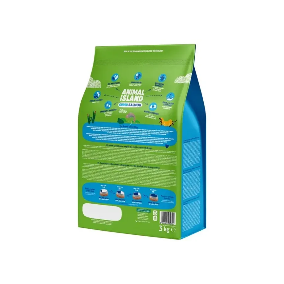 ANIMAL ISLAND Super Salmon 3 kg gluteenivaba kuivtoit lõhega täiskasvanud koertele