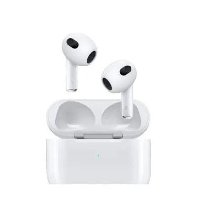 Apple AirPods (3. põlvkond) MME73TY/A MagSafe juhtmevabad kõrvaklapid, IPX4, Bluetooth 5.0, kuni 30 tundi kestvust, valged, laadimiskarbiga