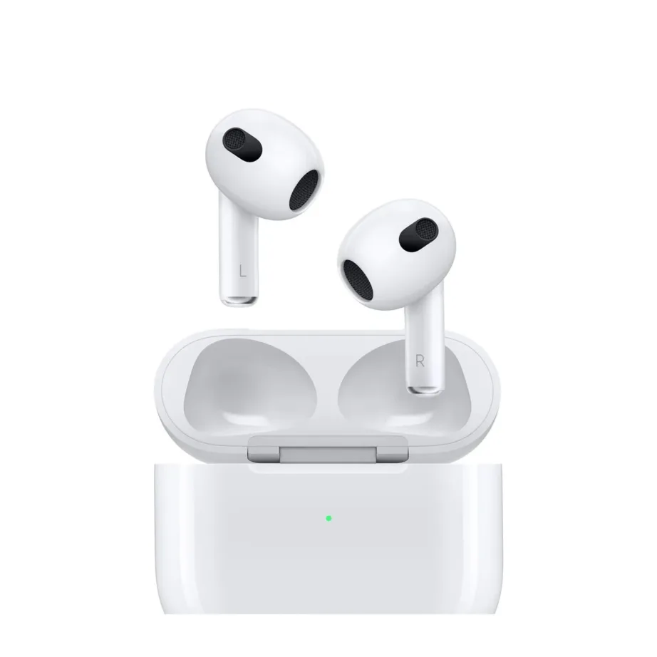 Apple AirPods (3. põlvkond) MME73TY/A MagSafe juhtmevabad kõrvaklapid, IPX4, Bluetooth 5.0, kuni 30 tundi kestvust, valged, laadimiskarbiga