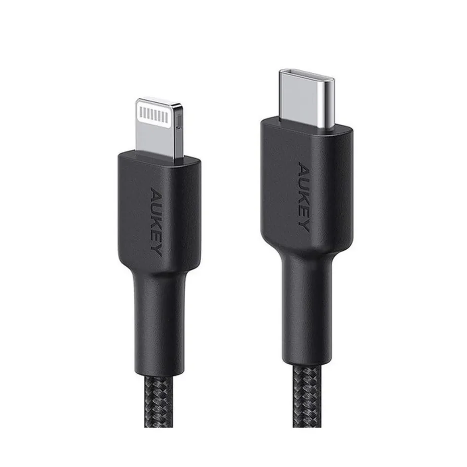 AUKEY CB-CL03 2 m must USB-C – Lightning MFi-sertifikaadiga andme- ja laadimiskaabel – 5