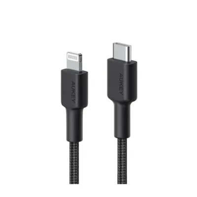AUKEY CB-CL03 2 m must USB-C – Lightning MFi-sertifikaadiga andme- ja laadimiskaabel