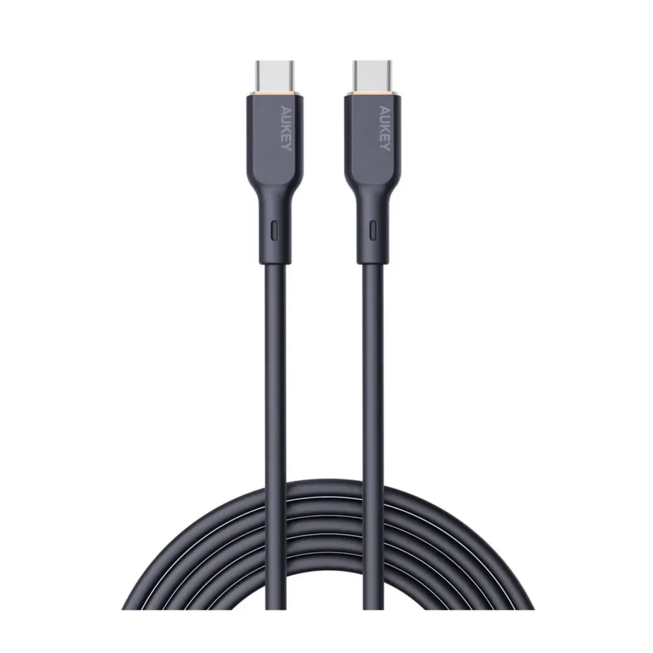 AUKEY CB-SCC101 1 m must silikoonist USB-C–USB-C kaabel PD 100W, 480 Mbit/s – 4
