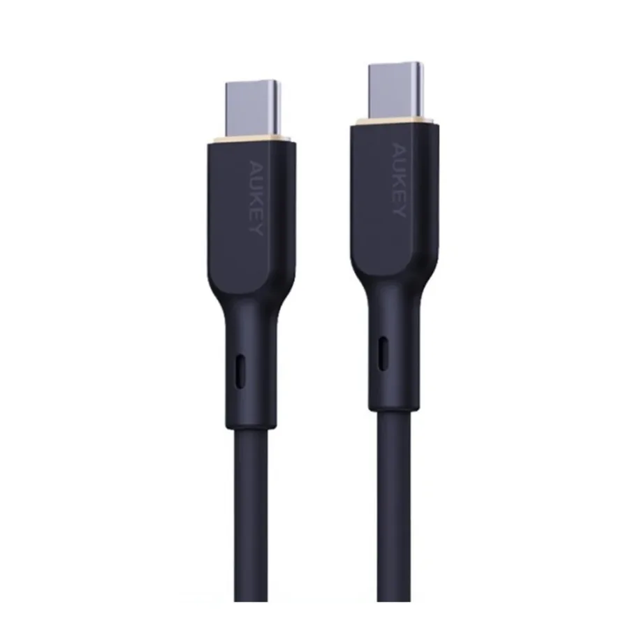 AUKEY CB-SCC101 1 m must silikoonist USB-C–USB-C kaabel PD 100W, 480 Mbit/s – 5