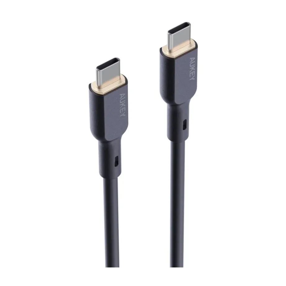 AUKEY CB-SCC101 1 m must silikoonist USB-C–USB-C kaabel PD 100W, 480 Mbit/s – 6