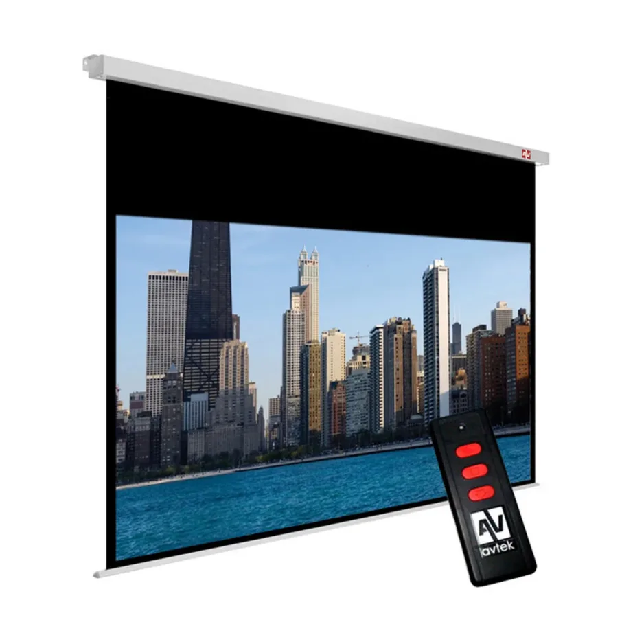 Avtek Cinema Electric 1EVE56 240×200 cm motoriseeritud 16:9 mattvalge lae- ja seinaprojektoriekraan