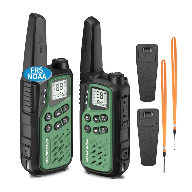 Baofeng BF-T25E 2 tk rohelised PMR walkie-talkie’d lastele, 16 kanalit, 10 km, 1400mAh Li-Ion akudega