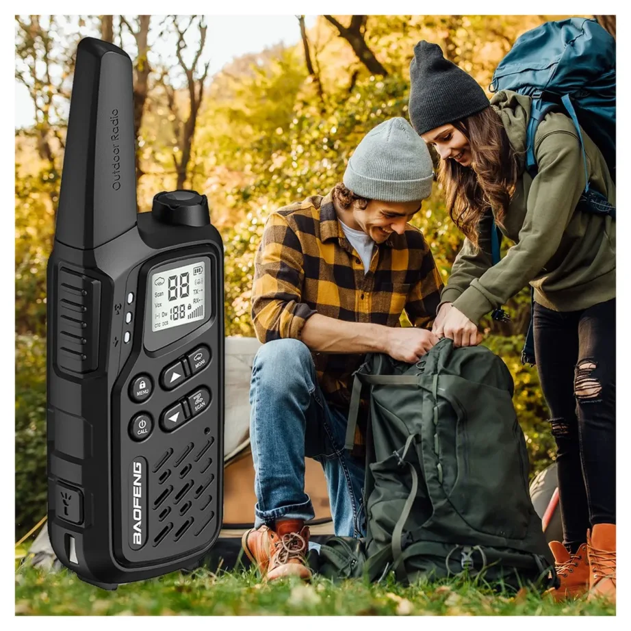 Baofeng BF-T25E must 2-osaline PMR lasteraadiosaatjate komplekt, 16 kanalit, VOX, LED, 10 km ulatus, Li-Ion aku, 155 alamkoodi – 14