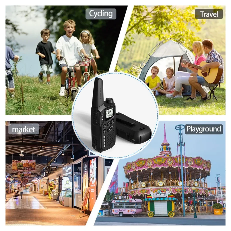 Baofeng BF-T25E must 2-osaline PMR lasteraadiosaatjate komplekt, 16 kanalit, VOX, LED, 10 km ulatus, Li-Ion aku, 155 alamkoodi – 3