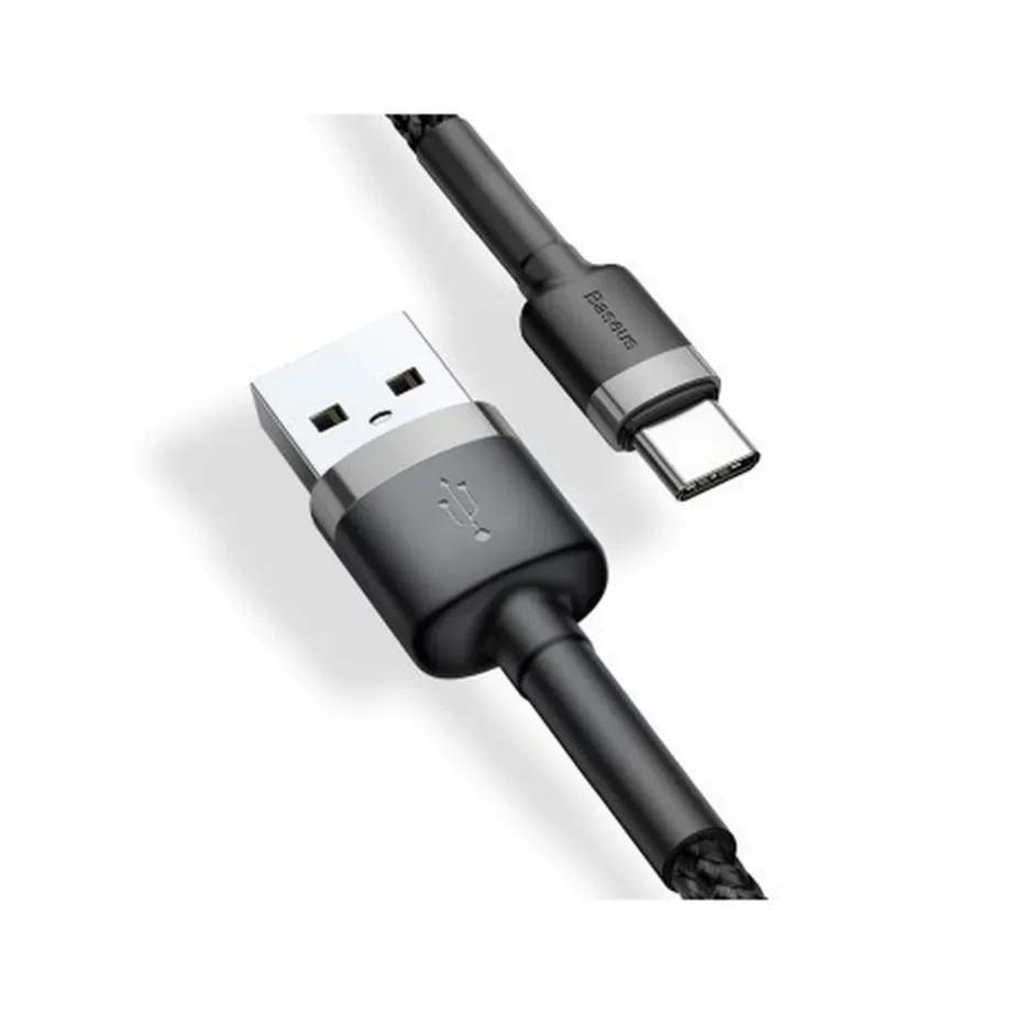 Baseus CATKLF-UG1 3 m must USB-A – USB-C nailonpunutisega kaabel, 2A – 3