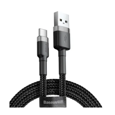 Baseus CATKLF-UG1 3 m must USB-A – USB-C nailonpunutisega kaabel, 2A
