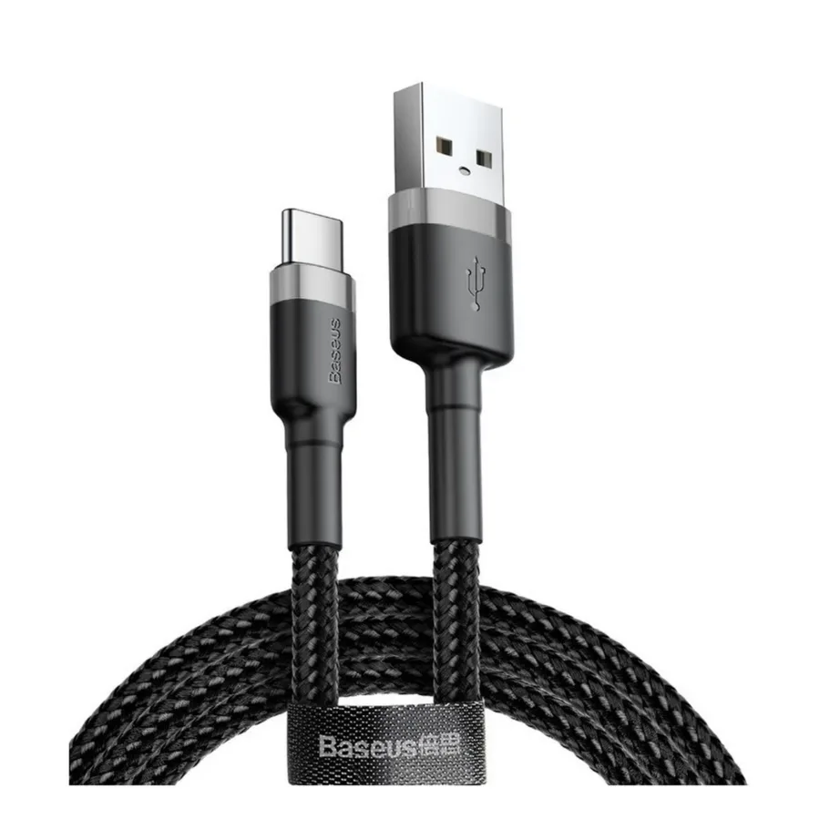 Baseus CATKLF-UG1 3 m must USB-A – USB-C nailonpunutisega kaabel, 2A