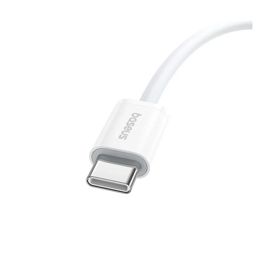 Baseus Superior P10365200211-00 1 m 30W valge USB-C–USB-C andme- ja laadimiskaabel, TPE/PC – 4