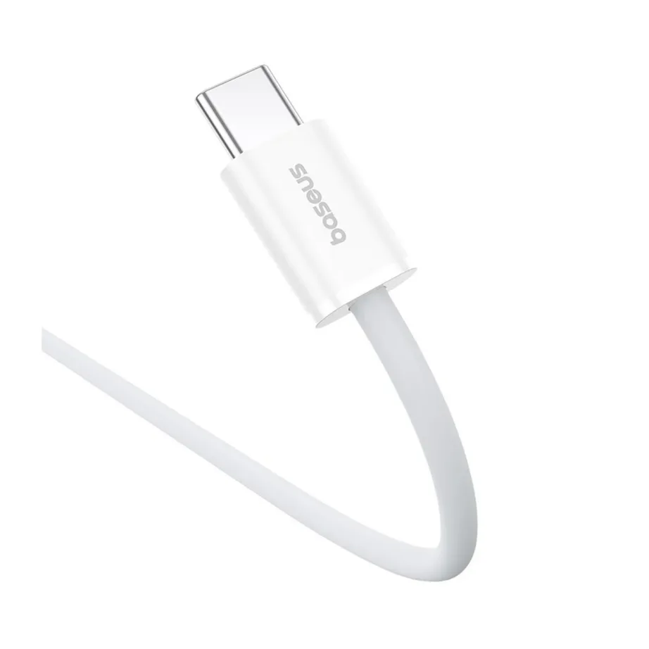 Baseus Superior P10365200211-00 1 m 30W valge USB-C–USB-C andme- ja laadimiskaabel, TPE/PC – 5