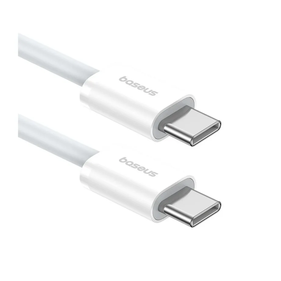 Baseus Superior P10365200211-00 1 m 30W valge USB-C–USB-C andme- ja laadimiskaabel, TPE/PC – 6