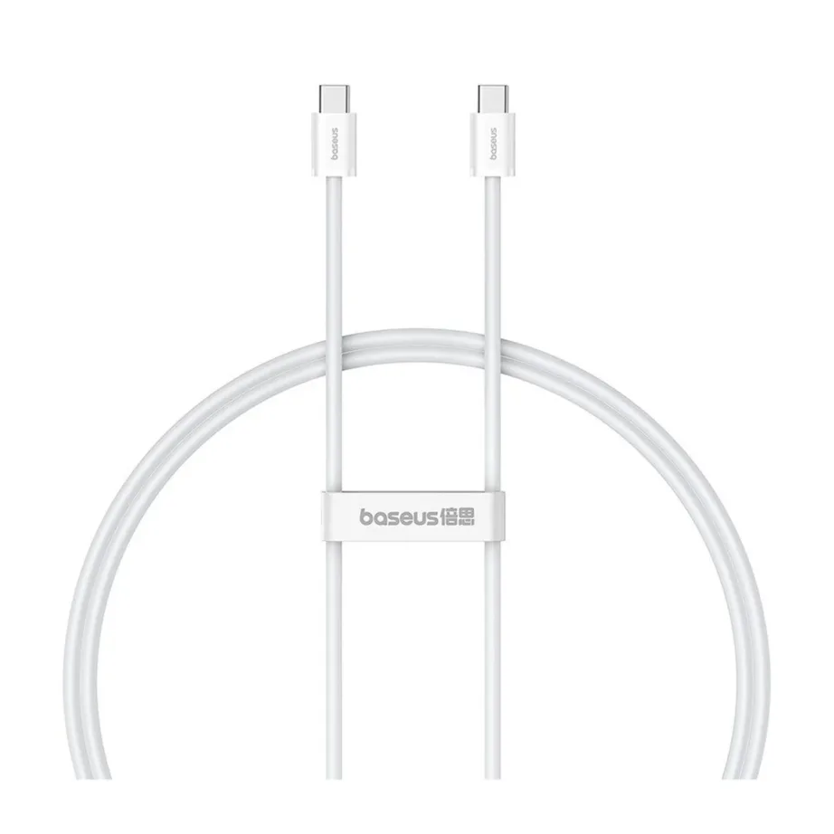 Baseus Superior P10365200211-00 1 m 30W valge USB-C–USB-C andme- ja laadimiskaabel, TPE/PC