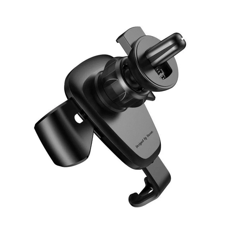Baseus SUYL-01 7,6 x 5,2 x 4,8 cm must gravitatsiooniline telefonihoidik autole ventilatsiooniavasse, sobib seadmetele laiusega 65–90 mm – 2