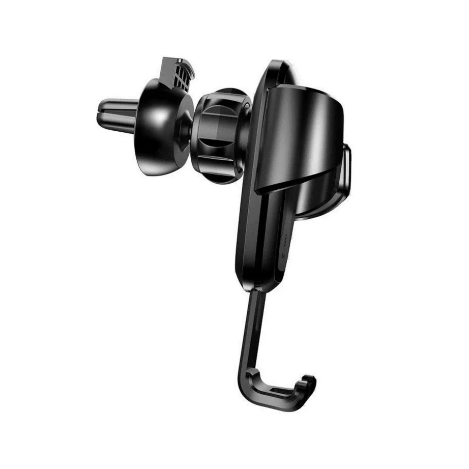 Baseus SUYL-01 7,6 x 5,2 x 4,8 cm must gravitatsiooniline telefonihoidik autole ventilatsiooniavasse, sobib seadmetele laiusega 65–90 mm – 4