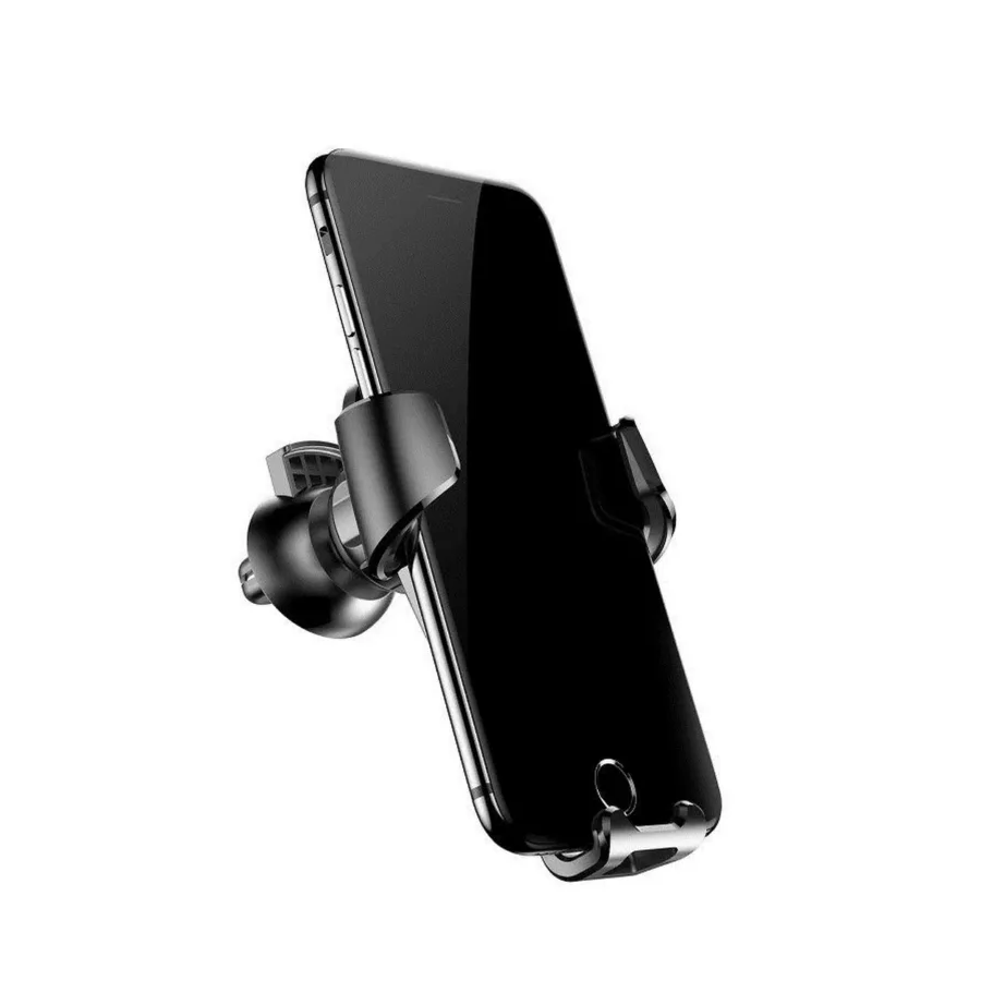 Baseus SUYL-01 7,6 x 5,2 x 4,8 cm must gravitatsiooniline telefonihoidik autole ventilatsiooniavasse, sobib seadmetele laiusega 65–90 mm – 5