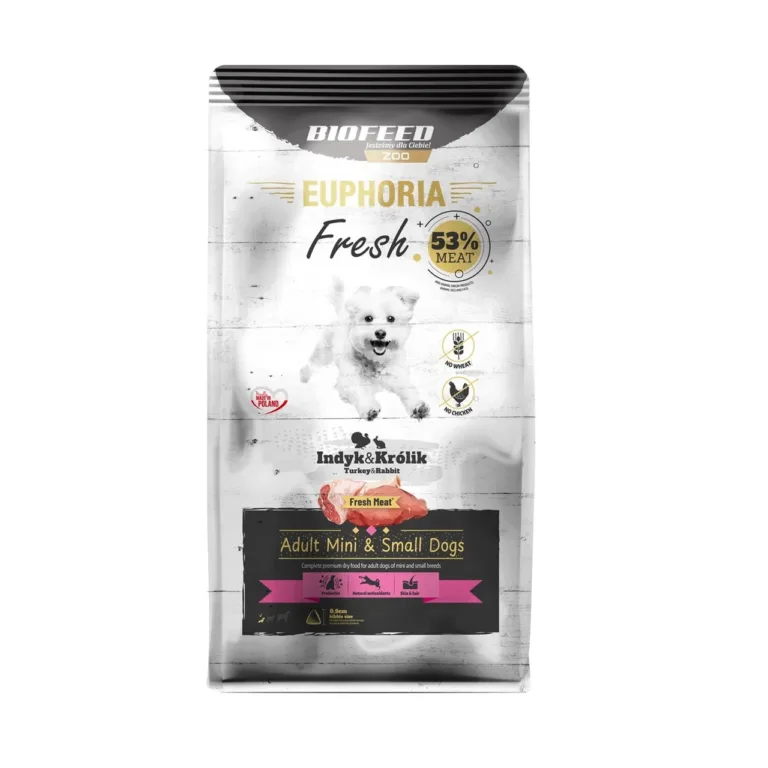 BIOFEED Euphoria Fresh 8 kg gluteenivaba kalkuniga kuivtoit väikestele täiskasvanud koertele