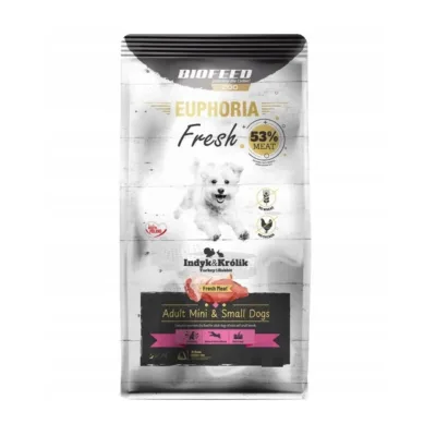 BIOFEED Euphoria Fresh Turkey & Rabbit XS/S 500g gluteenivaba kuivtoit väikestele täiskasvanud koertele