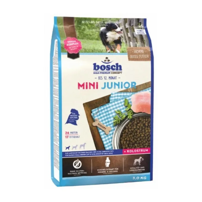 Bosch Mini Junior 3 kg linnulihaga kuivtoit väikest tõugu kutsikatele