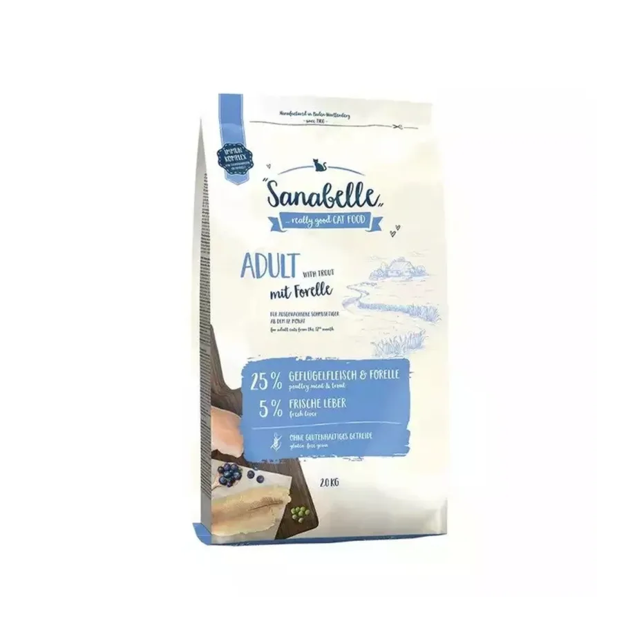 Bosch Sanabelle Adult Forelliga 2 kg gluteenivaba kuivtoit täiskasvanud kassidele
