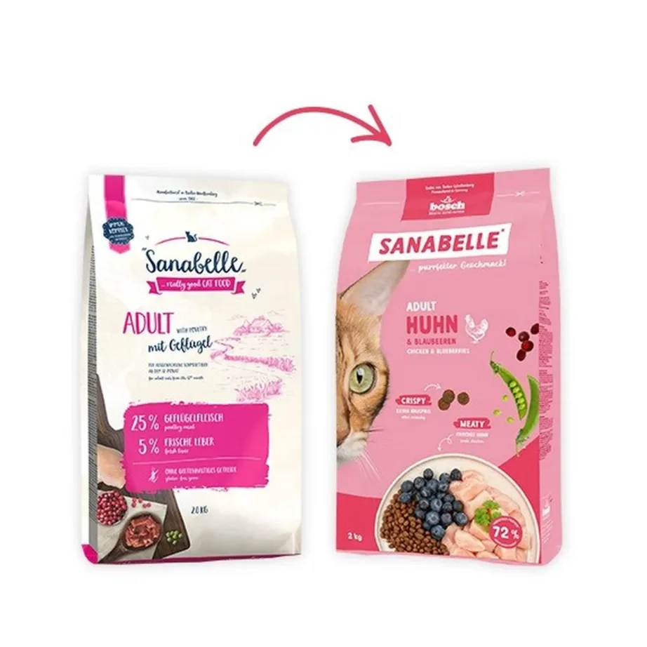 Bosch Sanabelle Life Adult kana ja mustikatega 8 kg kuivtoit täiskasvanud kassidele