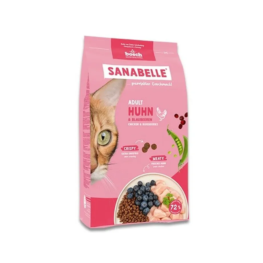 Bosch Sanabelle Life Adult kana ja mustikatega 8 kg kuivtoit täiskasvanud kassidele
