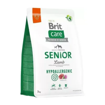 Brit Care Hypoallergenic Senior 3 kg lambaga gluteenivaba kuivtoit vanematele koertele