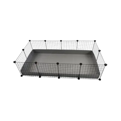 C&C Modular 145x75x37 cm hõbedane näriliste puur merisigadele ja väikeloomadele