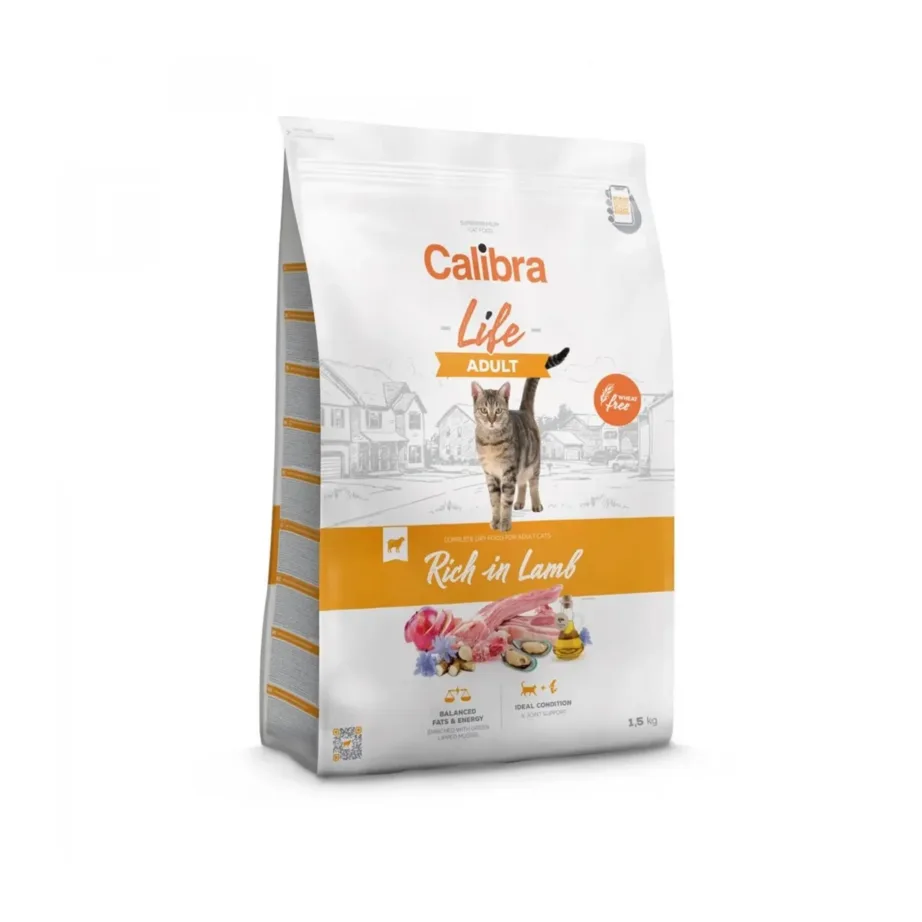 Calibra Cat Life Adult Lamb 1,5 kg täissööt täiskasvanud kassidele, lambalihaga kuivtoit