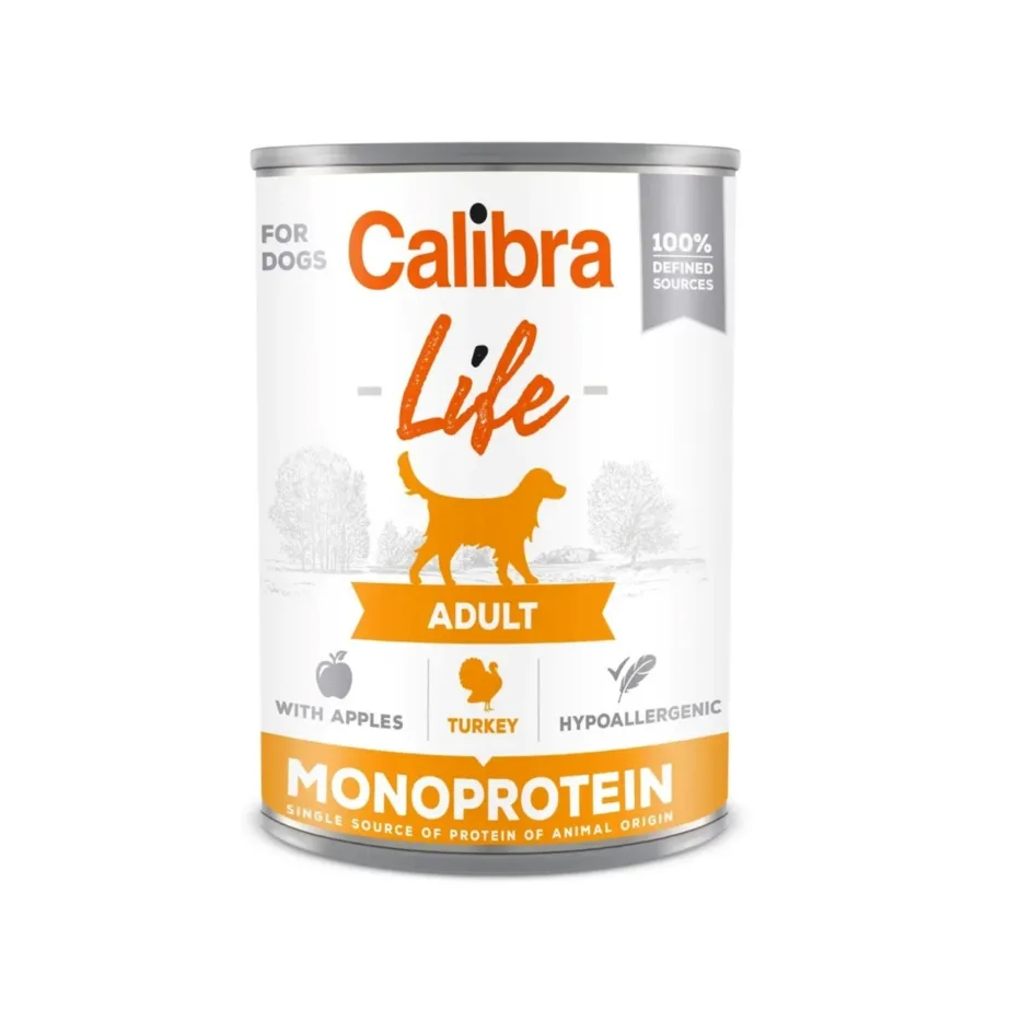 Calibra Life 400g kalkunilihaga gluteenivaba märgtoit täiskasvanud koertele