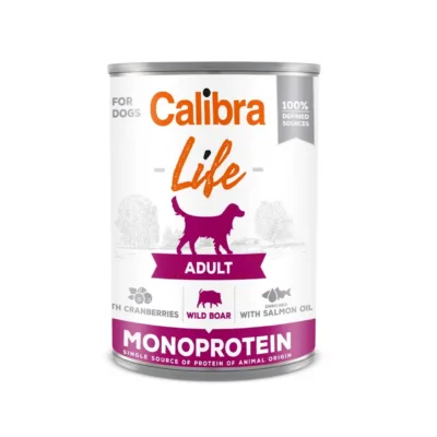 Calibra Life Adult 400g metssigaliha ja jõhvikatega täissööt märgtoit kõikidele tõugudele, gluteenivaba