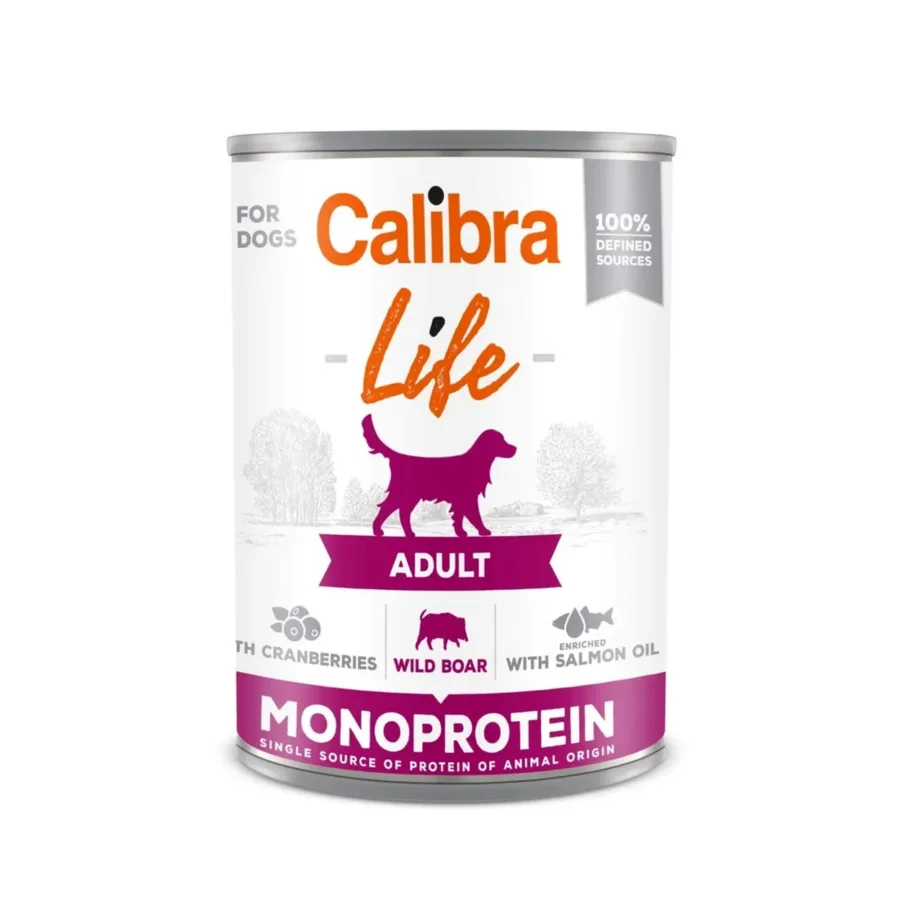 Calibra Life Adult 400g metssigaliha ja jõhvikatega täissööt märgtoit kõikidele tõugudele, gluteenivaba
