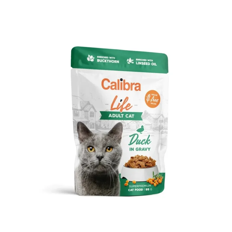 Calibra Life Adult Duck 85 g teraviljavaba märgtoit täiskasvanud kassidele